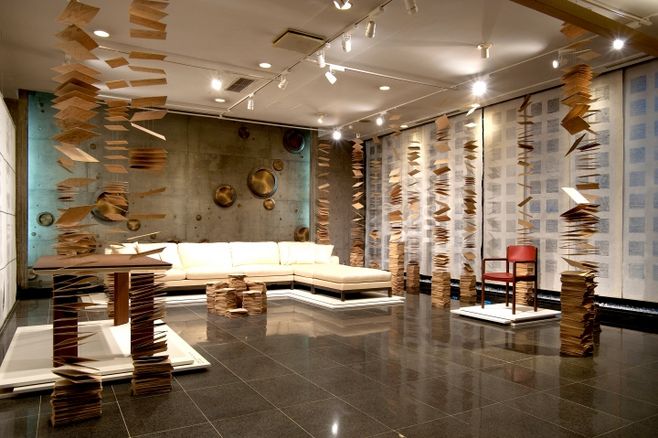 日本旭川Nen-Rin家具展厅设计 Kazunori M的木门艺术展示空间